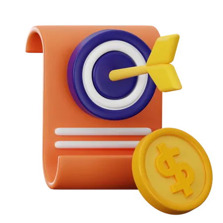 Objetivo financeiro  3D Icon