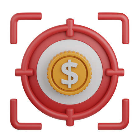 Objetivo financeiro  3D Icon