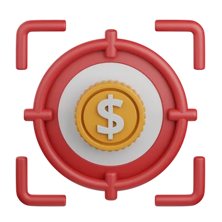 Objetivo financeiro  3D Icon