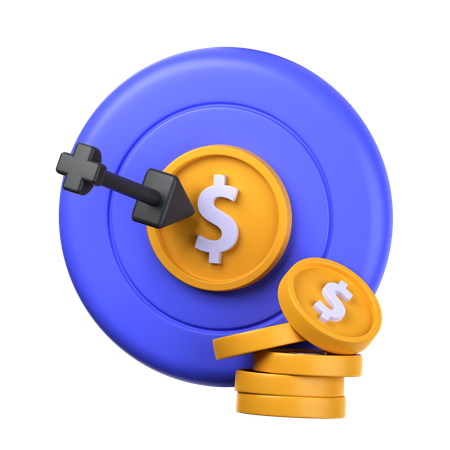 Objetivo financeiro  3D Icon