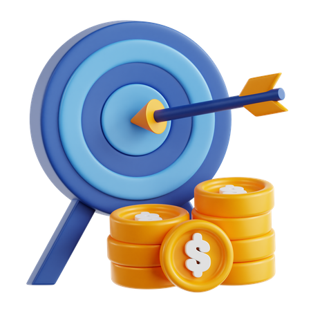 Objetivo financeiro  3D Icon