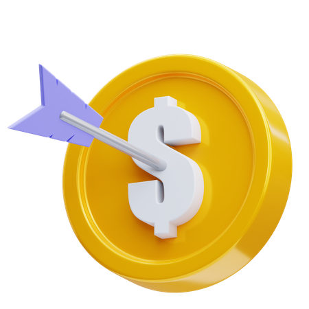 Meta financiera  3D Icon