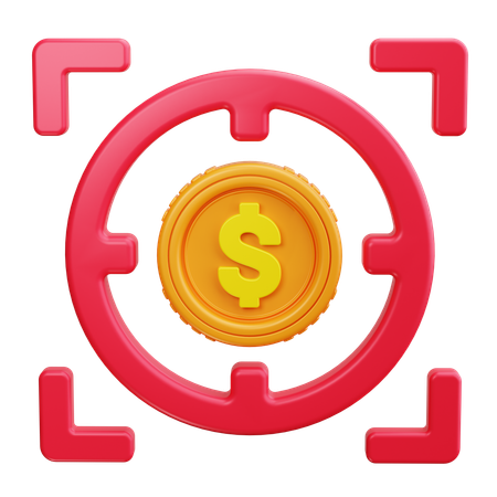 Meta financiera  3D Icon