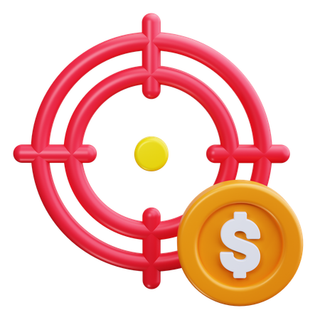 Meta financiera  3D Icon