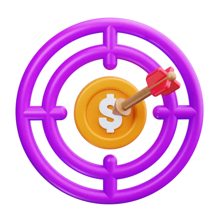 Meta financiera  3D Icon