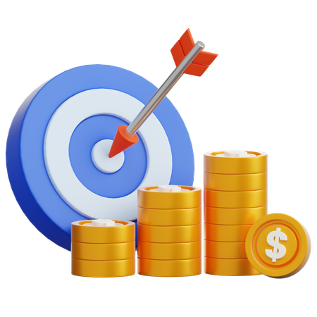 Meta financiera  3D Icon