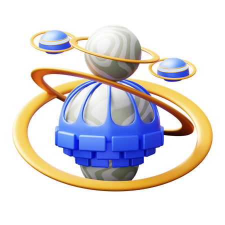 Meta Land  3D Icon