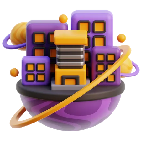 Meta Land  3D Icon