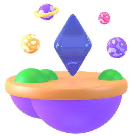 Meta Land  3D Icon