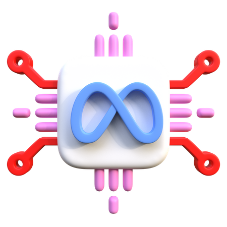 Meta Logo 3D Icon