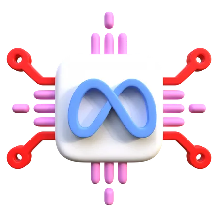 Meta Logo 3D Icon