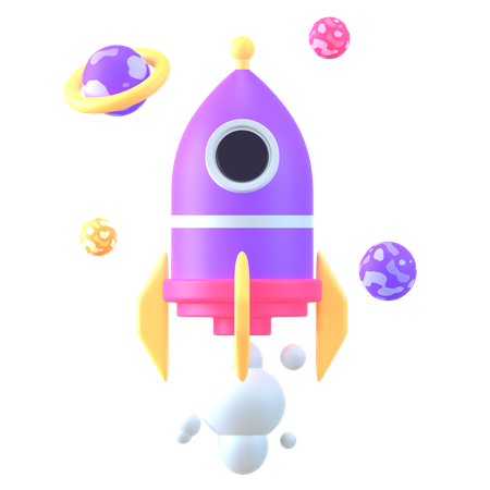 Meta Rocket  3D Icon