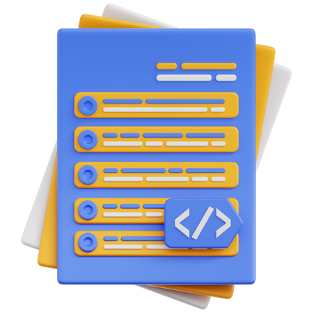 Metadata  3D Icon