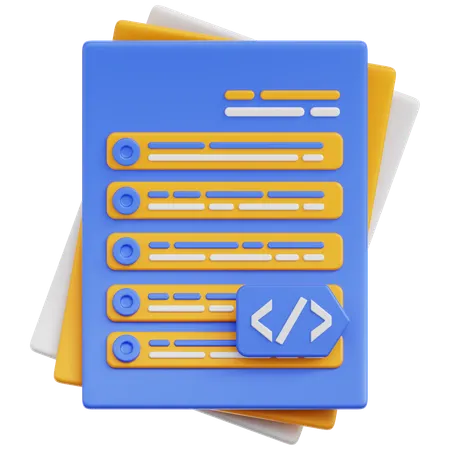 Metadata  3D Icon