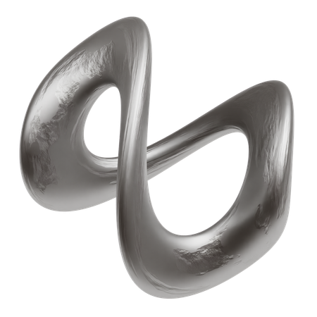 Metal Abstract Shape  3D Icon