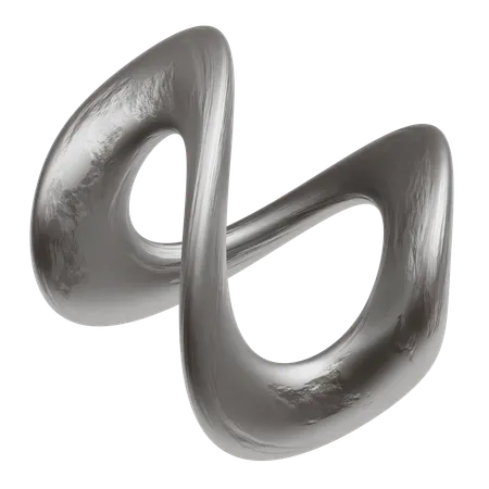 Metal Abstract Shape  3D Icon