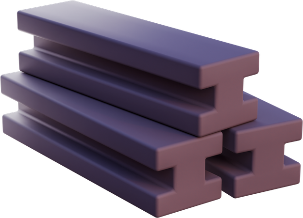 Metal Beam  3D Icon