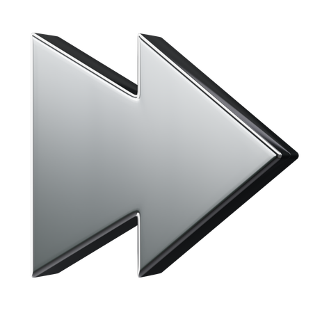 Metal Bold Double Arrow  3D Icon