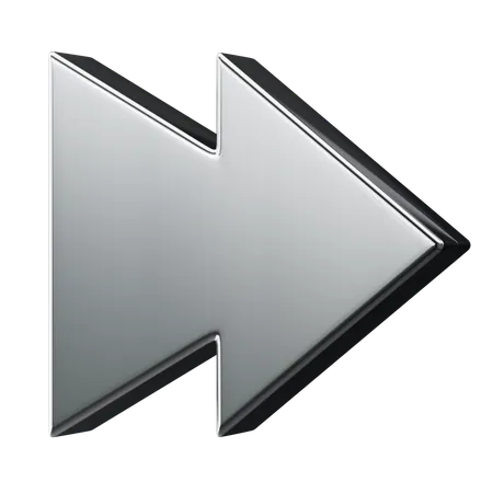 Metal Bold Double Arrow  3D Icon