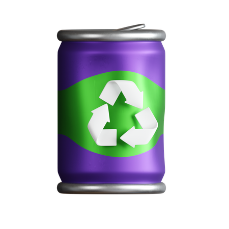 Metal Can Recycling  3D Icon