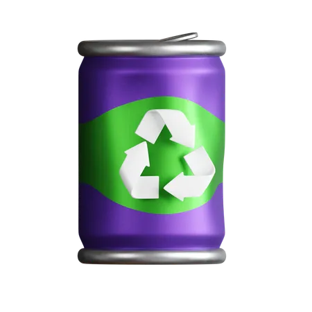 Metal Can Recycling  3D Icon