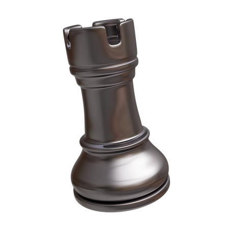 Metal Chess Rook  3D Icon