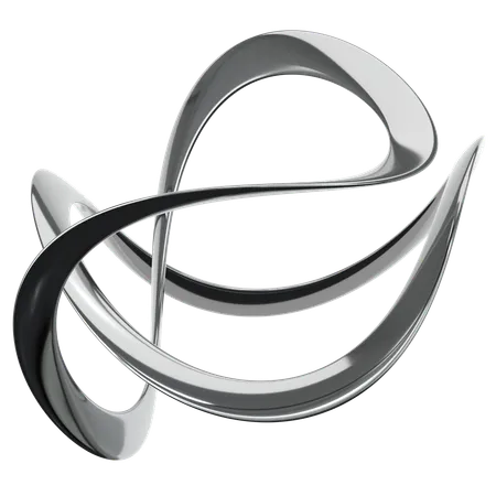 Metal Chrome Abstract  3D Icon