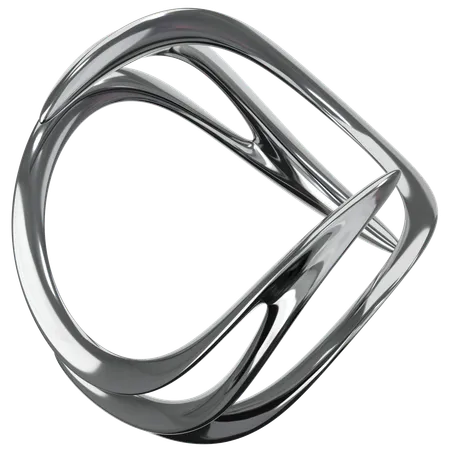 Metal Chrome Abstract  3D Icon