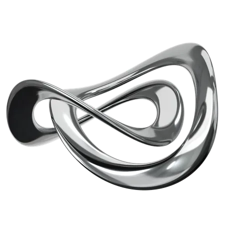 Metal Chrome Abstract  3D Icon