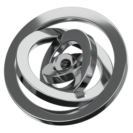 Metal Chrome Abstract  3D Icon