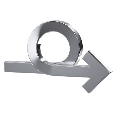 Metal Circular Arrow  3D Icon