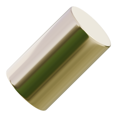 金属シリンダーの抽象的な形状  3D Icon