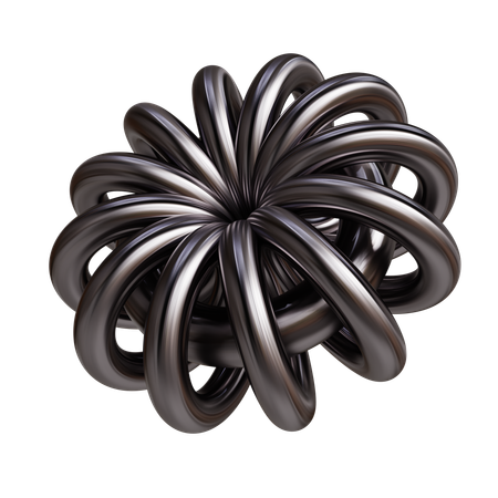 Metal Flower Abstrack  3D Icon