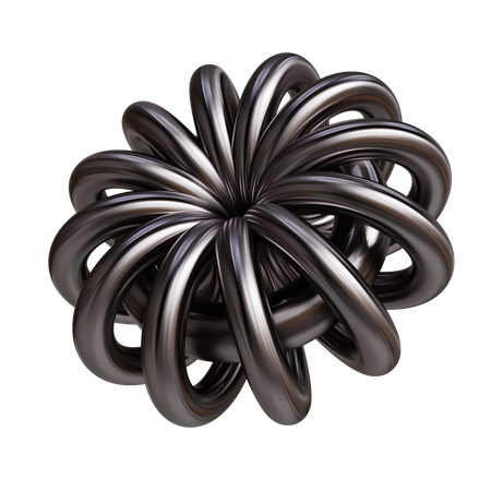 Metal Flower Abstrack  3D Icon