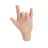 graphics of metal hand emoji