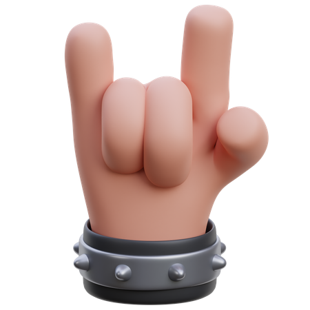 Metal Hand Gesture  3D Icon