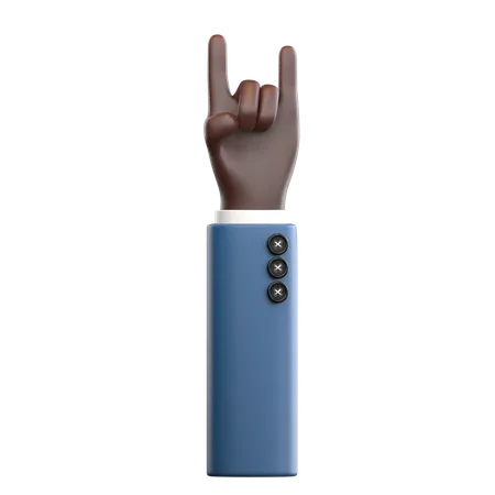 Metal Hand Gesture  3D Icon