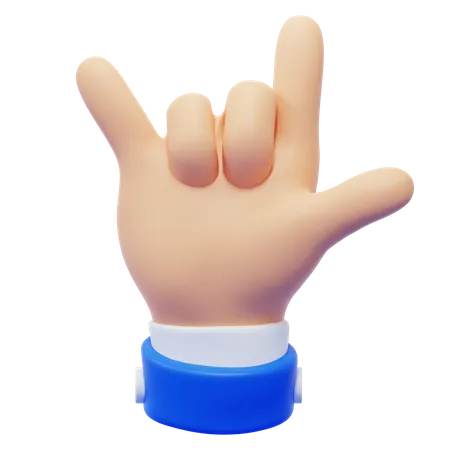 Metal Hand Gesture  3D Icon