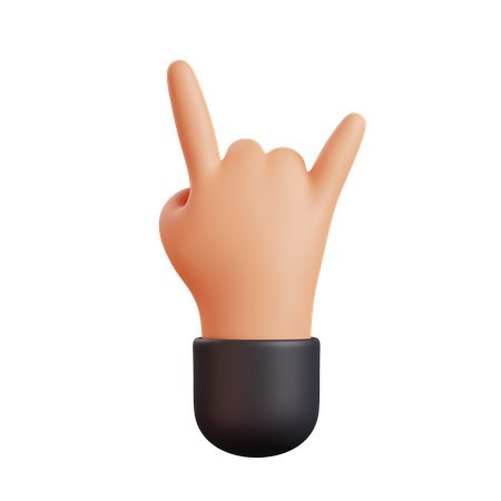 Metal Hand Gesture  3D Icon