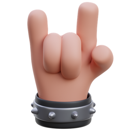 Metal Hand Gesture  3D Icon