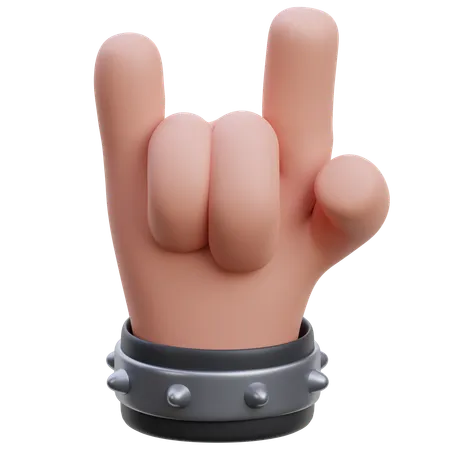 Metal Hand Gesture  3D Icon