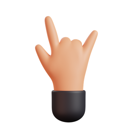 Metal Hand Gesture  3D Icon