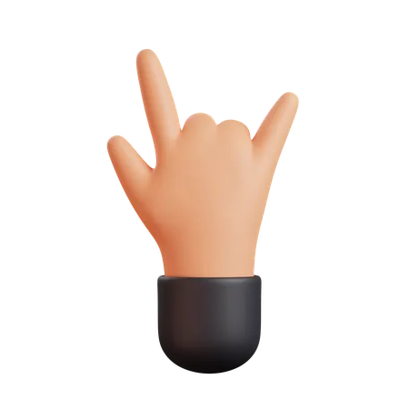 Metal Hand Gesture  3D Icon