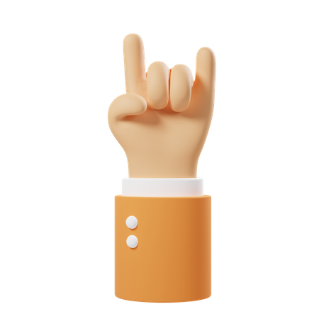 Metal Hand Gesture  3D Icon