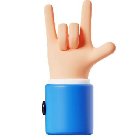 Metal Hand Gesture  3D Icon