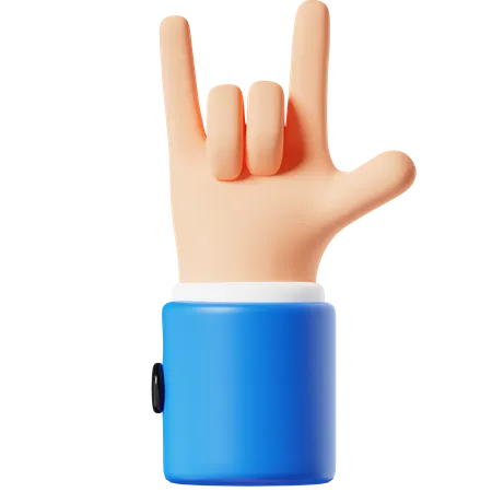 Metal Hand Gesture  3D Icon