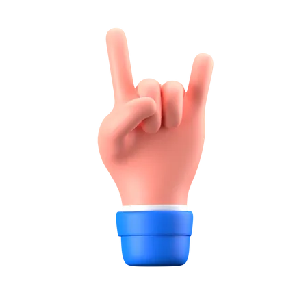 Metal Hand Gesture  3D Icon