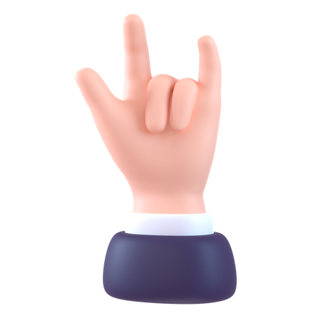 Metal Hand Gesture  3D Icon