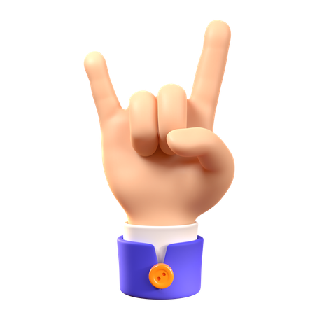 Metal Hand Gesture  3D Icon