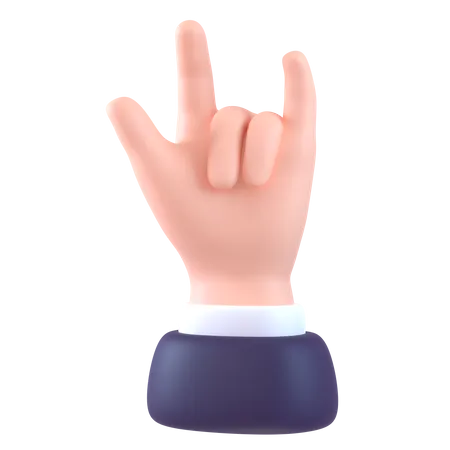 Metal Hand Gesture 3D Icon